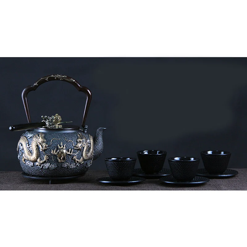1.2L позолоченный чайник ручной работы из Южной Кореи со старым железом чугунные чайники Чайник Пуэр Зеленый Чай Исин - Цвет: Многоцветный