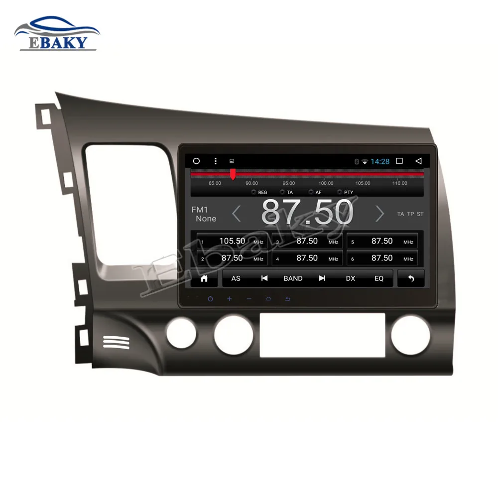 Clearance NaviTopia 10.1inch 1G/2G RAM Quad Core/Octa Core Android 7.1/8.1 Car DVD Radio for Honda CIVIC 2006 2007 2008 2009 2010 2011 GPS 5