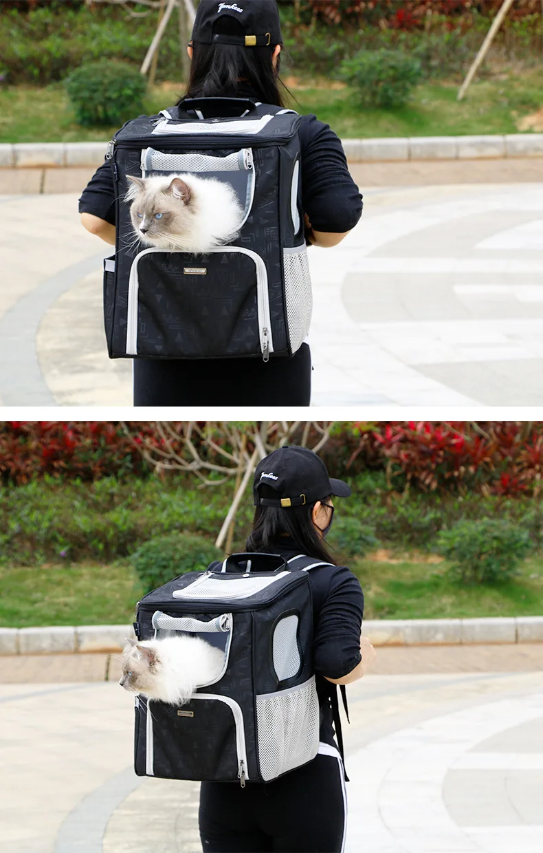 Переносная дышащая сетчатая сумка для питомцев, кошек, сумка для переноски, дышащий сетчатый Рюкзак-переноска для маленьких и средних собак, кошек