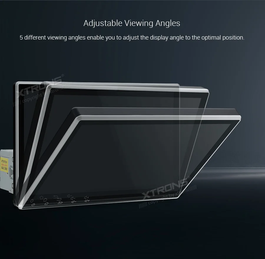 Excellent 10.1" Android 9.0 Pie OS Single Din Car Multimedia One Din Car Navigation GPS 1 Din Autoradio with 5 Adjustable Viewing Angles 6