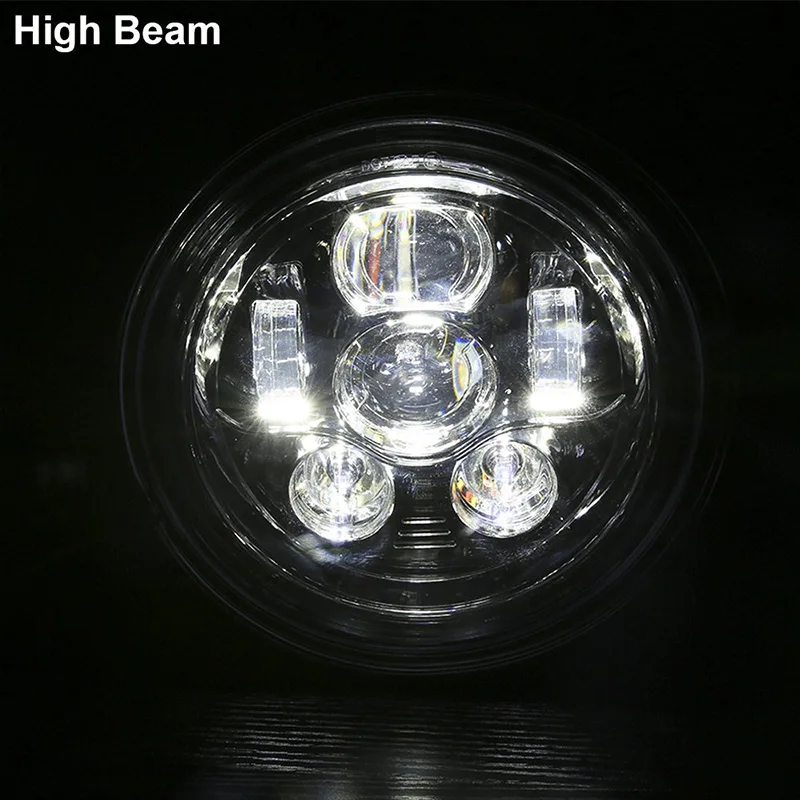 7 inch LED Headlight DOT Daymaker Cree Chip 4.5 inch Passing Fog Light Bucket Bracket for Harley Davidson Classic Electra Glide Street Glide Fat Boy Road King Heritage Softail Lamp Headlamp Black  (9)