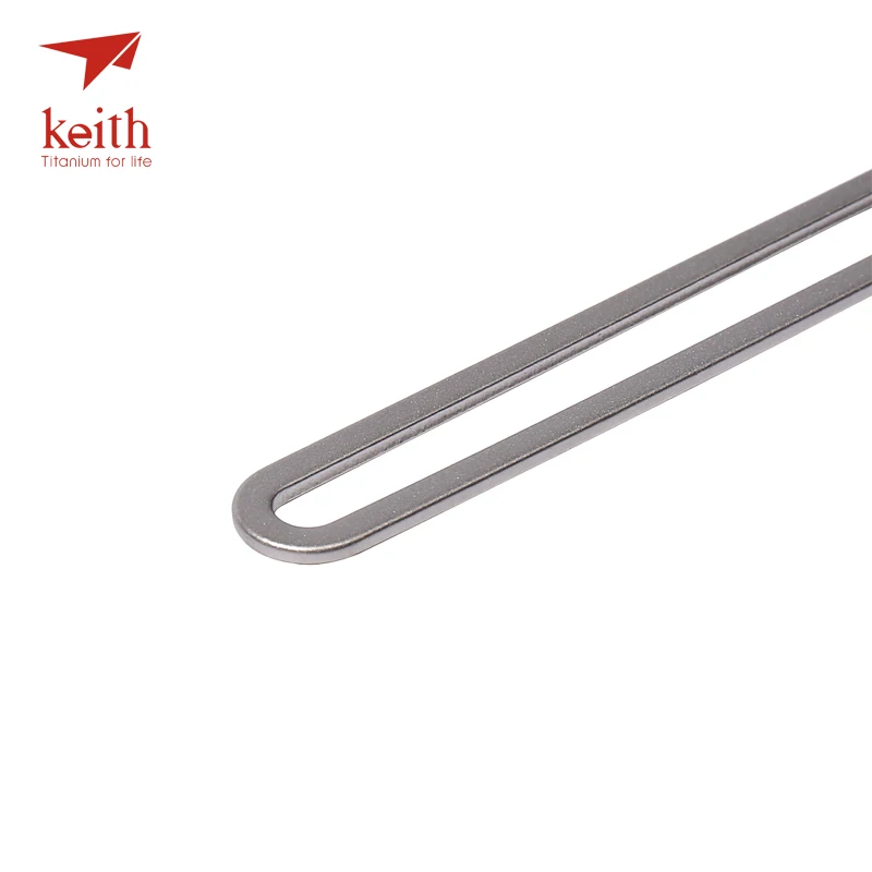 Keith Titanium largo mango hueco cuchara cubiertos de Camping Ultra ligero viaje Tablewares Picnic senderismo cuchara conveniente 17g Ti5313