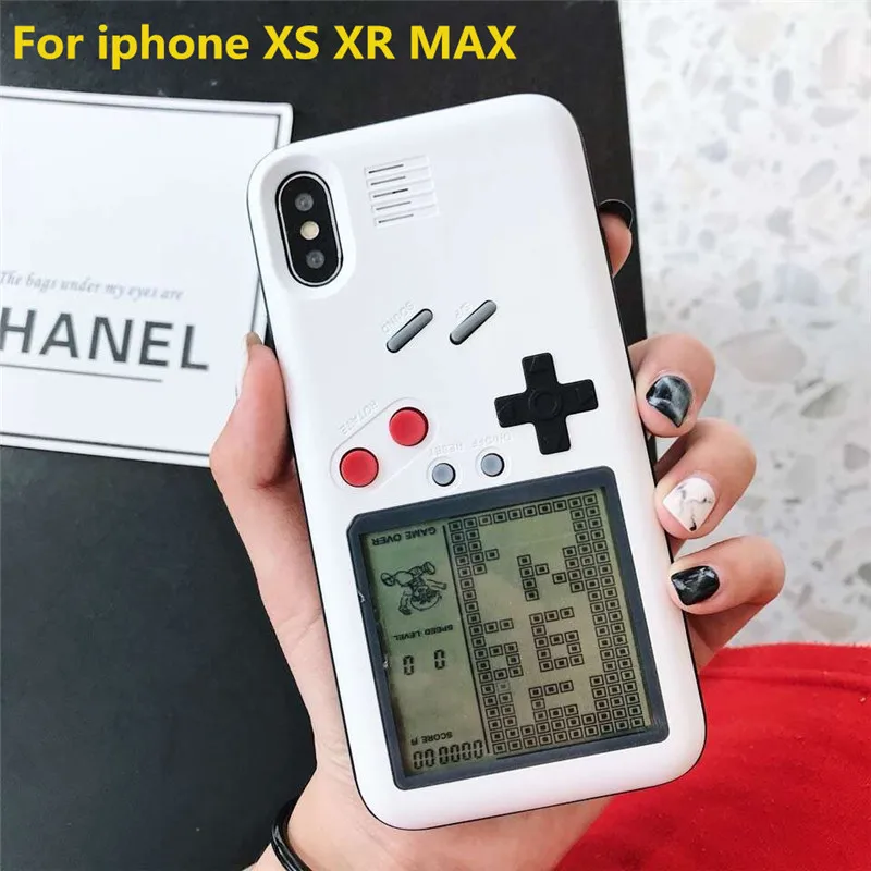 

Retro Tetris Phone Cases for iPhone X XS XR MAX Soft TPU Game Console Cover For Iphone 6 6S 7 8 plus Capa