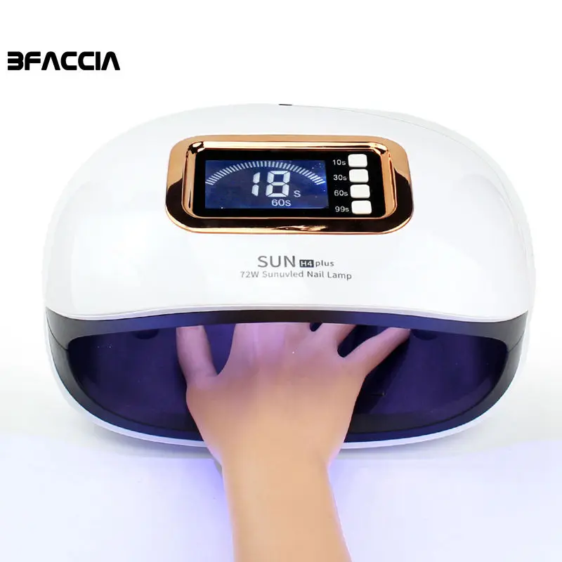 

SUN H4 plus Ice Lamp Lamp For Manicure Nails UV LED Nail Lamp 72W Curing Gel Polish Varnish Machine With Timer 10s 30s 60s 99s