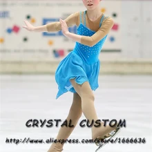 Платья для фигурного катания для девочек для соревнований изящное Новое Брендовое платье для катания на льду на заказ DR3962