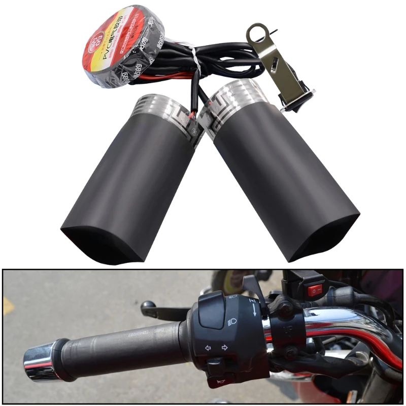 Universal Motorcycle Heater 25W Throttle Pads Heated Grip Handlebars