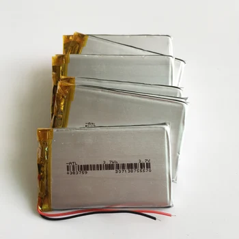 

5 pcs 383759 3.7V 850mAh lipo polymer lithium Rechargeable battery for MP3 MP4 GPS DVD bluetooth recorder headset e-book camera
