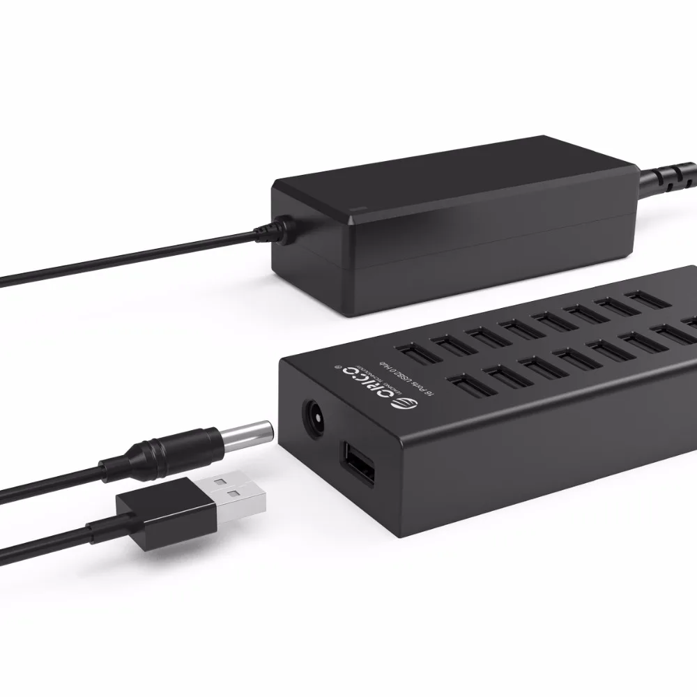 USB разветвитель ORICO H1613 16 портов 2 0 12 В А|USB-хабы| |