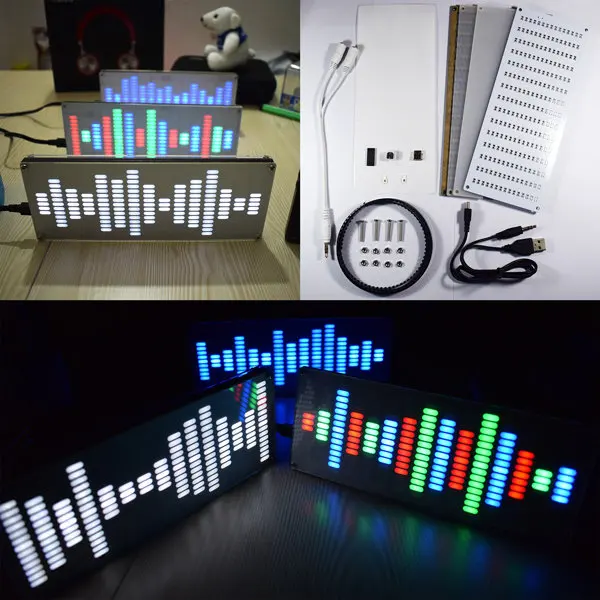 Светодиодный эквалайзер. Led DIY Digital Music Spectrum display Kit Module. Цифровой эквалайзер. Эквалайзер на стену светодиодный.