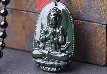 

Genuine sheep monkey natal Buddha Vairocana Buddha color Obsidian Pendant Necklace and Korean peace