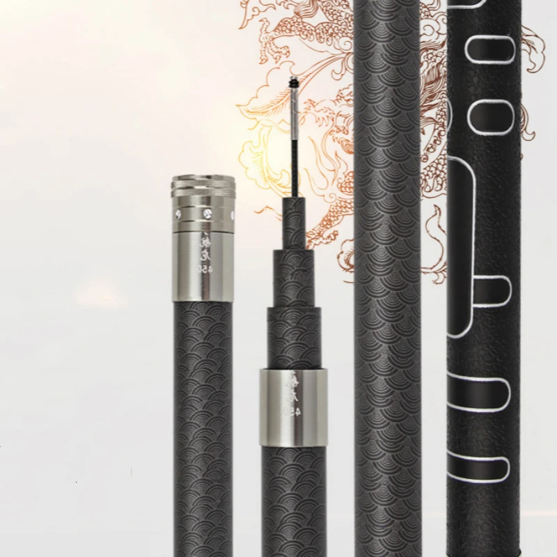

New Fishing Rod Carp Fish Rod 19 Tone Taiwan High Carbon Superhard Ultralight Hand Rod Black Pit Fishing Pole Pesca Equipment