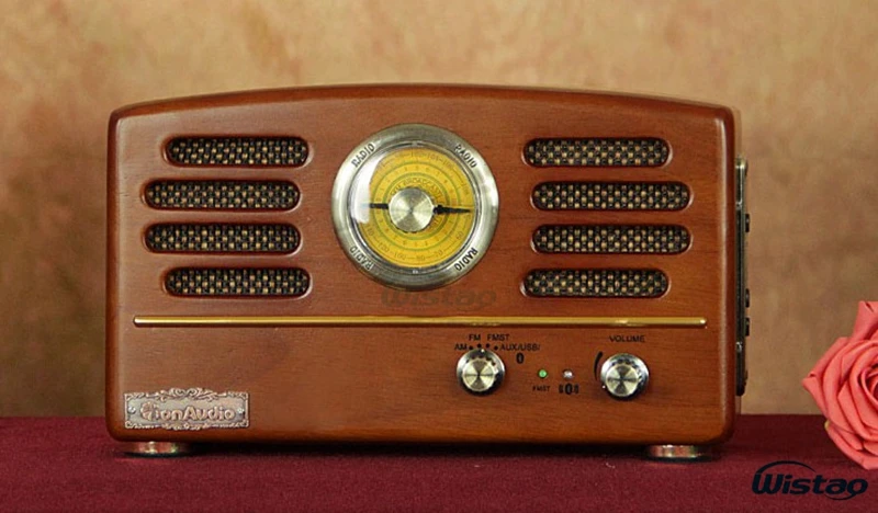 Ретро деревянные Hi Fi радио AM/FM 8 Вт Max мини настольные колонки с поддержкой Bluetooth U