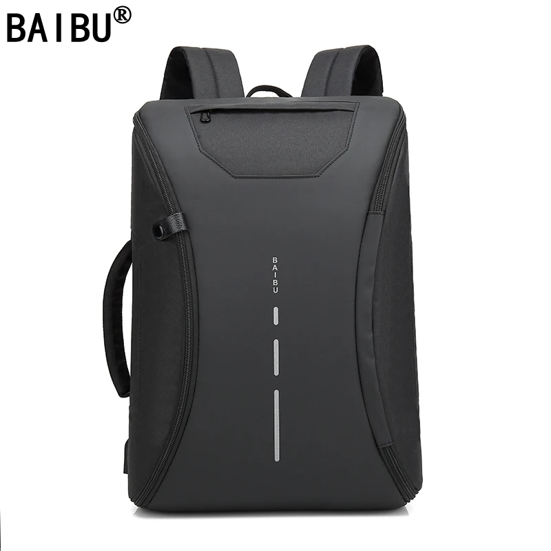 BAIBU Men bag 15.6 inch Laptop Backpack Multifunction USB Charging waterproof Travel Backpacks Unisex Fashion Casual Back BAIBU Men bag 15.6 inch Laptop Backpack Multifunction USB Charging waterproof Travel Backpacks Unisex Fashion Casual Back