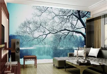 

Online Wholesale Wallpaper Dream Snowflake 3D Landscape Wall paper Customize your favorite practical wallpaper