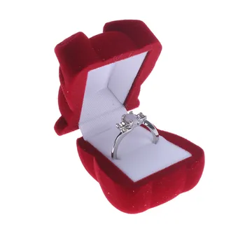 

Velvet Bear Ring Earring Jewelry Display Storage Box Organizer Holder Gift Case 2019 New Fashion
