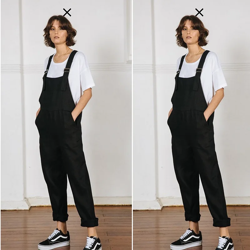 

2019 Spring and Summer New Flat Needle Process Pure Flax Black Belay Pants Loose Full Length Straight Black Women Pants