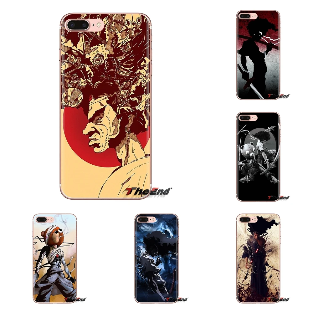 

For iPod Touch Apple iPhone 4 4S 5 5S SE 5C 6 6S 7 8 X XR XS Plus MAX Soft Transparent Shell Case Afro Samurai Manga Anime Ninja