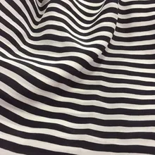 Полоса печати шелк крепдешин ткань для платья