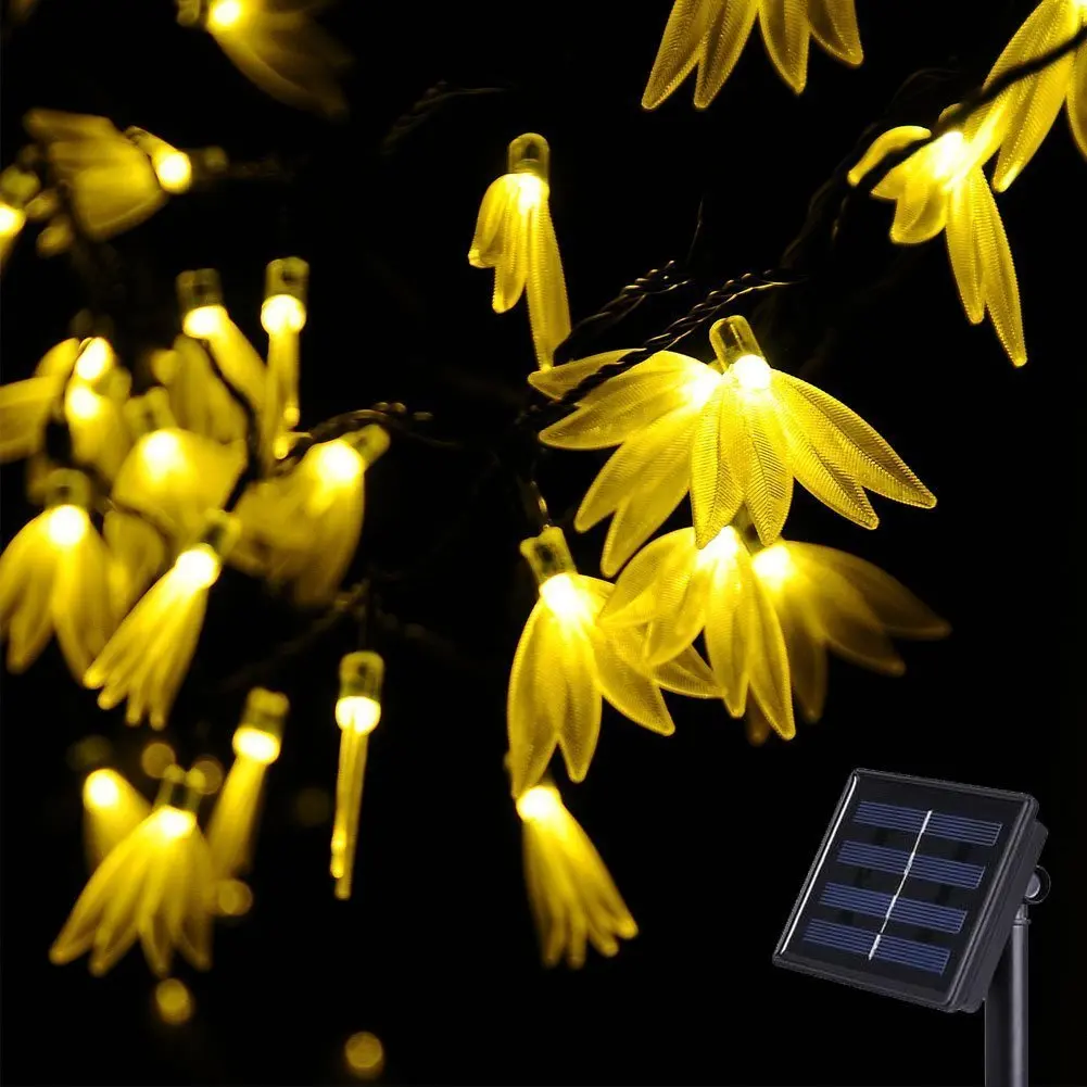 4,8 м 20 светодиодов красочная Солнечная лампа водостойкая Рождественская Праздничная наружная садовая декорация Фея солнечная батарея