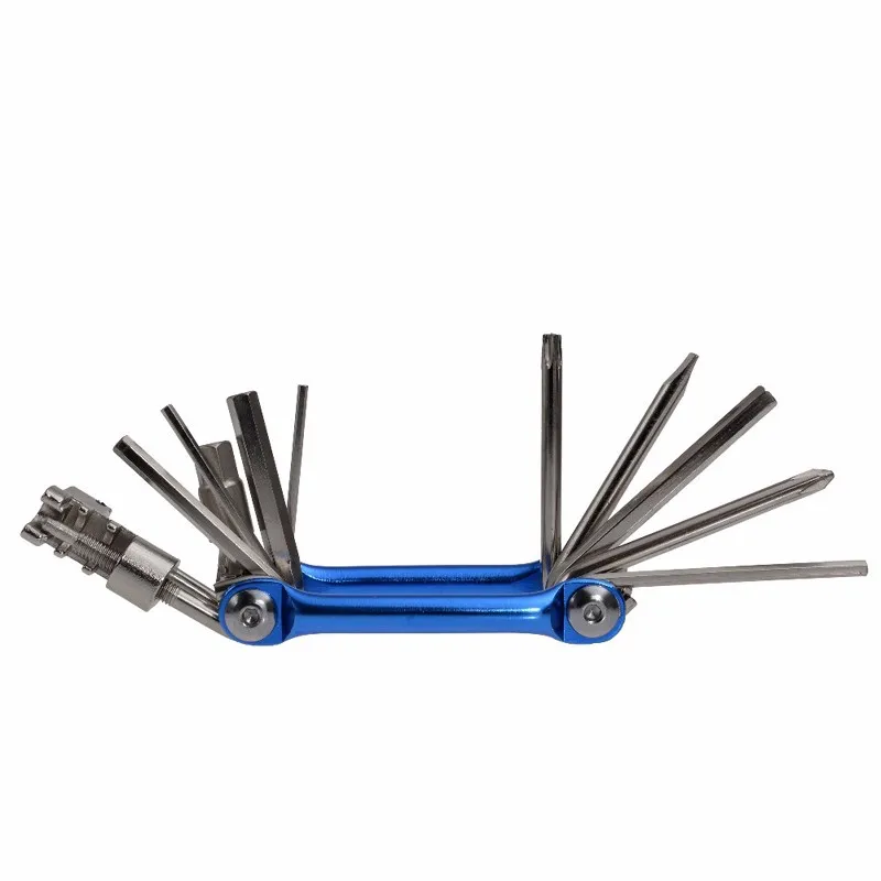 25Hot ROCKBROS High Hardness Premium Alloy Bicycle Pocket Repair Tools 11 in 1 Set Folding Mini Multifunction Cycling Bike Tools
