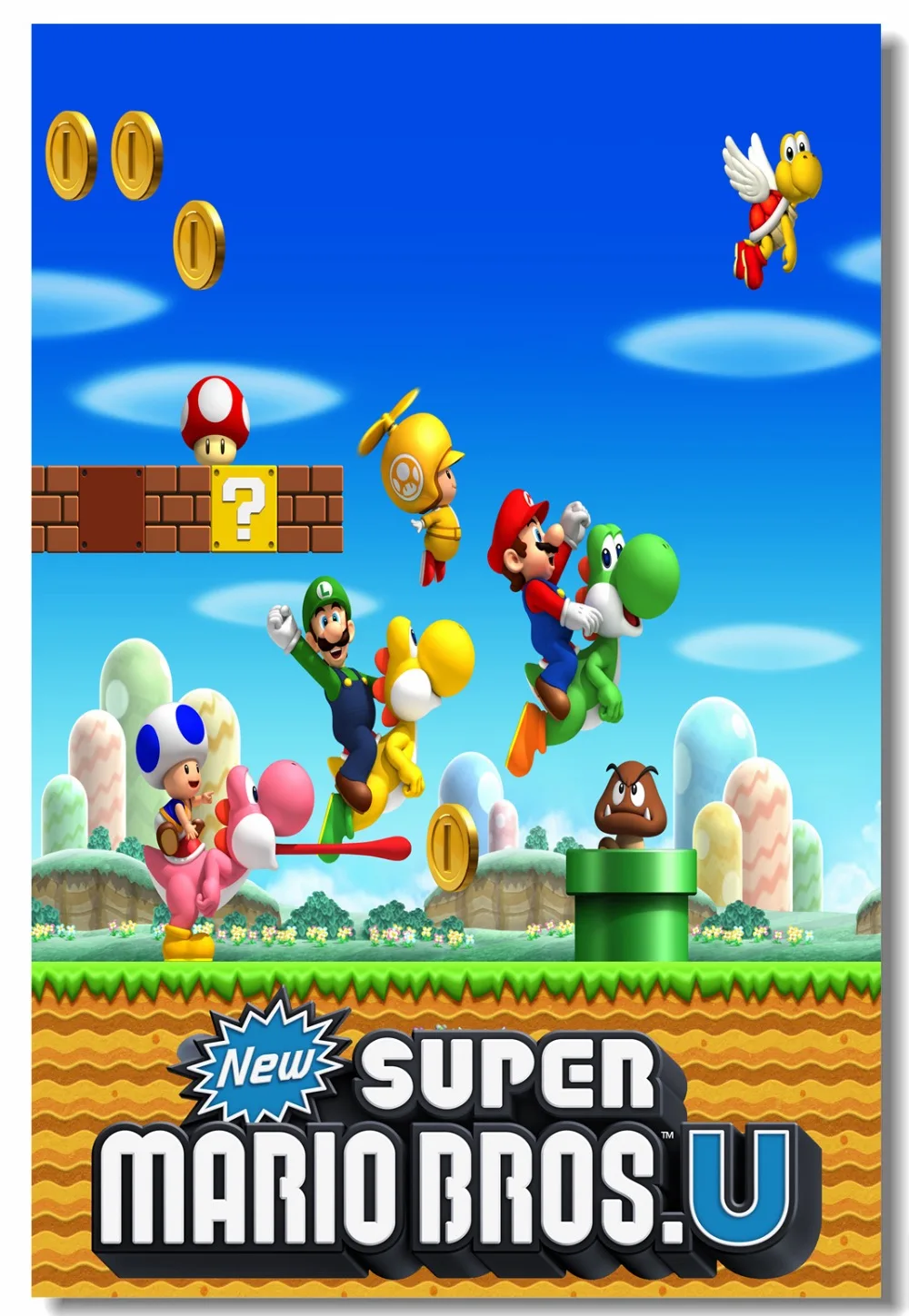 Custom Canvas Wall Decor Super Smash Bros Poster Video Game Bros U Wall