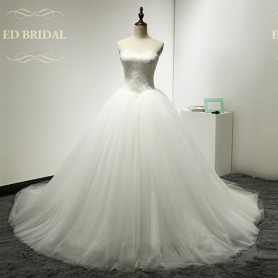 Lace Tulle Princess Puffy Ball font b Gown b font font b Wedding b font Dress