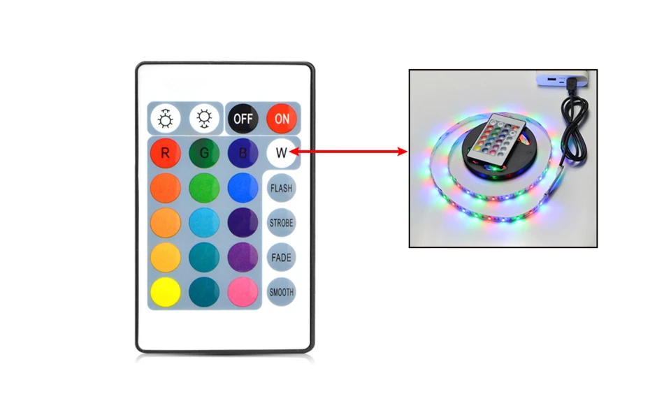 5v usb 3528 warmwhite cool white rgb led strip65