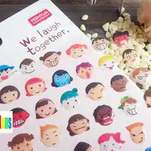 1 шт./компл. улыбка Дети лицо стиль ПВХ стикер Скрапбукинг Украшение этикетка