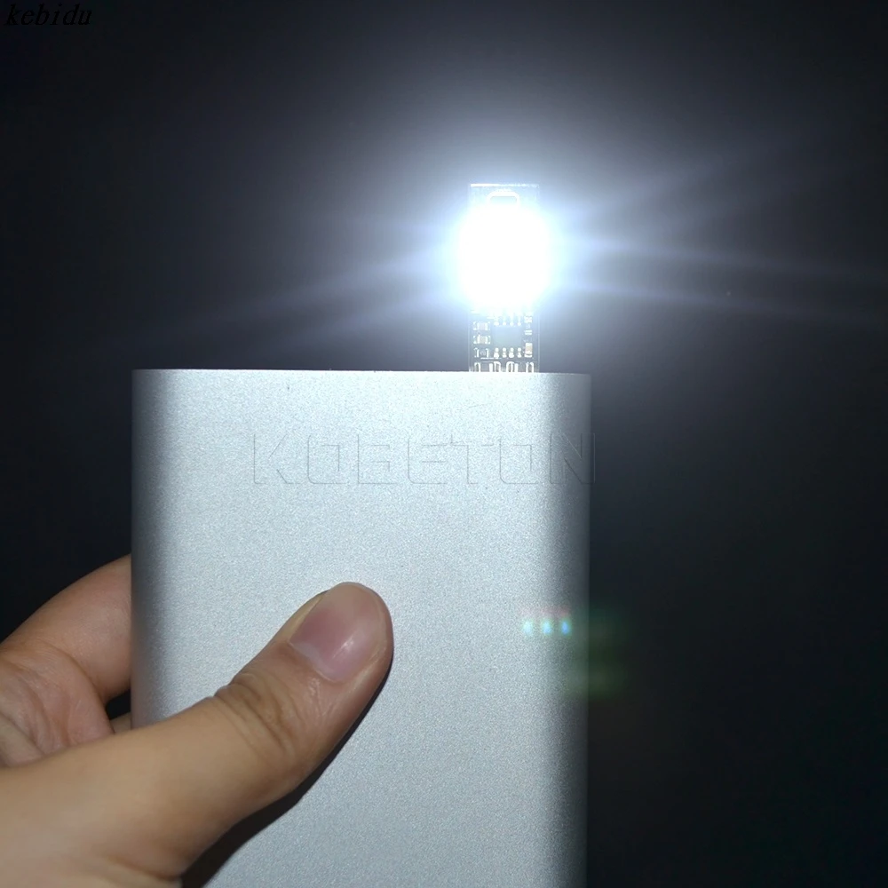 Kebidu 10 шт./компл. мини USB power Bank свет 6LED USB лампа 1 Вт 5 В белый свет для диммер ПК ноутбука Горячая