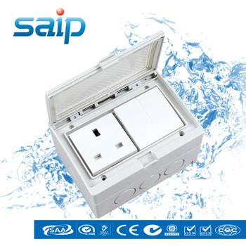 

(13A 250V) Waterproof Electric Switch and Socket/Two position Switch with One English style Socket