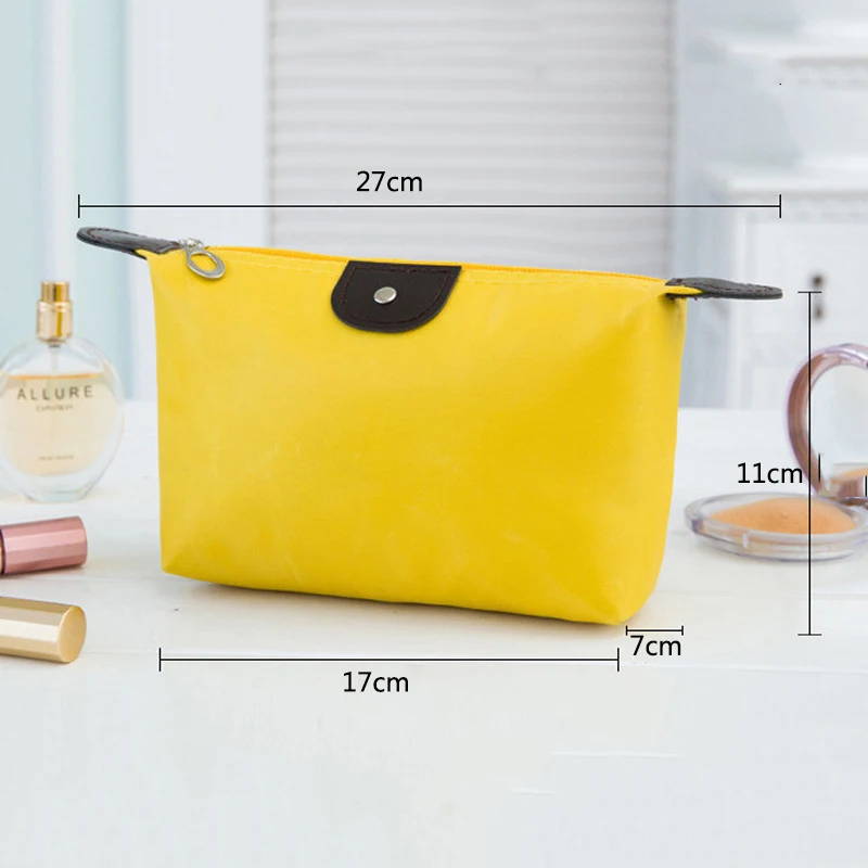 1 قطع متعدد الألوان المرأة التجميل حقيبة التخزين حقيبة أزياء سيدة سفر ماكياج المنظم التجميل تخزين الحقيبة أكياس القابض حقيبة