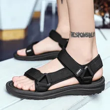 Летние уличные сандалии мужские туфли на плоской подошве Повседневная пляжная дышащая Спортивная обувь спортивные мужские сандалии летняя обувь для пляжа# XX15