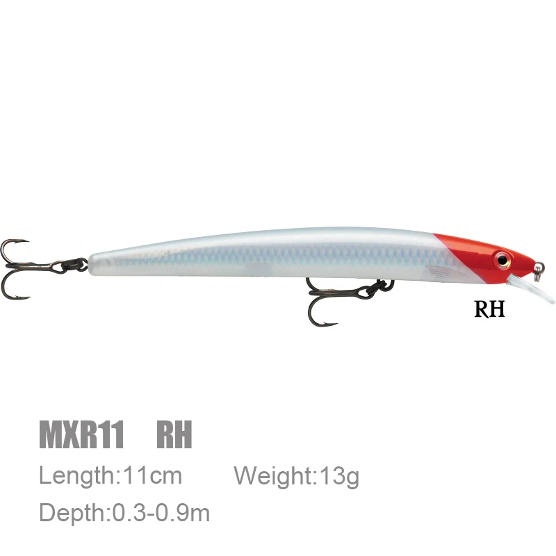 Rapala бренд MaxRap серия MXR11 рыболовная приманка 11 см 13 г жесткая рыболовная приманка 0,3-0,9 Deapth Max Cast приманка с 2 VMC крючками 3D глаза