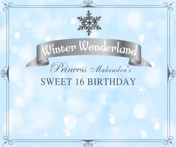 

custom winter onederland wonderland snowflake bokeh photo backdrop High quality Computer print party background