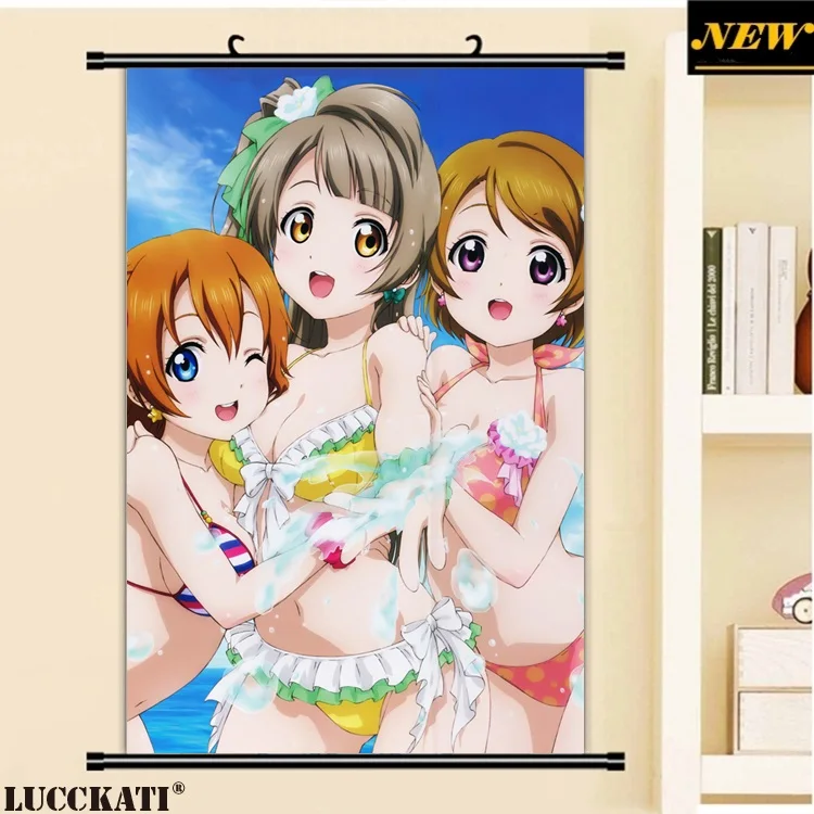 40X60 см love live! Sunshine School Idol проект бикини мультфильм аниме купальники Настенная
