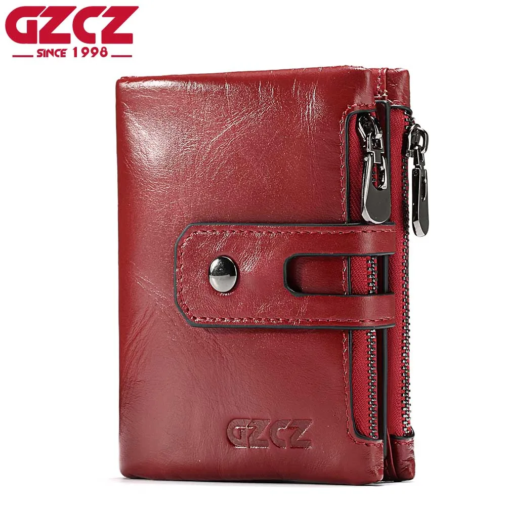 GZCZ font b Women b font Wallet Female Genuine Leather font b Short b font Wallets