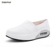 SWYIVY/Женская обувь на танкетке; спортивные кроссовки белого цвета; ; Осенняя женская спортивная обувь; не сужающиеся книзу кроссовки; черная обувь