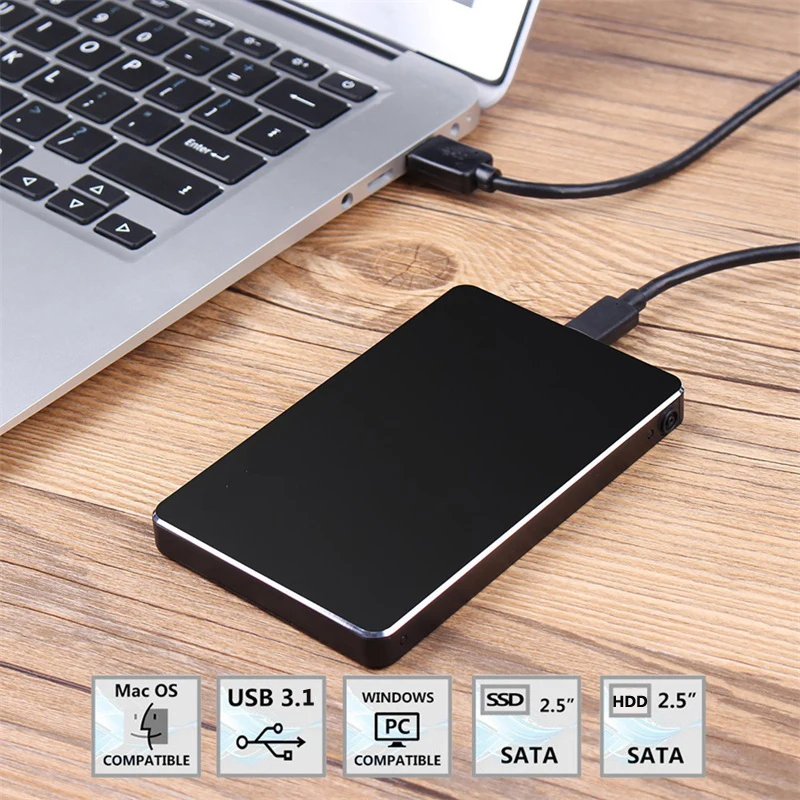 Безвинтовой USB3.1 Gen2 type-C 2," внешний SSD/HDD корпус жесткого диска/чехол с USB-C 10 Гбит/с для ноутбука MAC PC Настольный компьютер