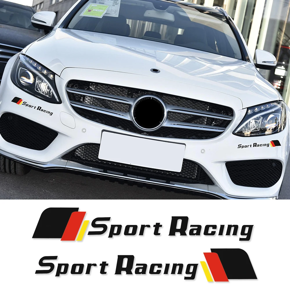 2PC Car Front Bumper Sticker Decals For Mercedes Benz A C E Class a45