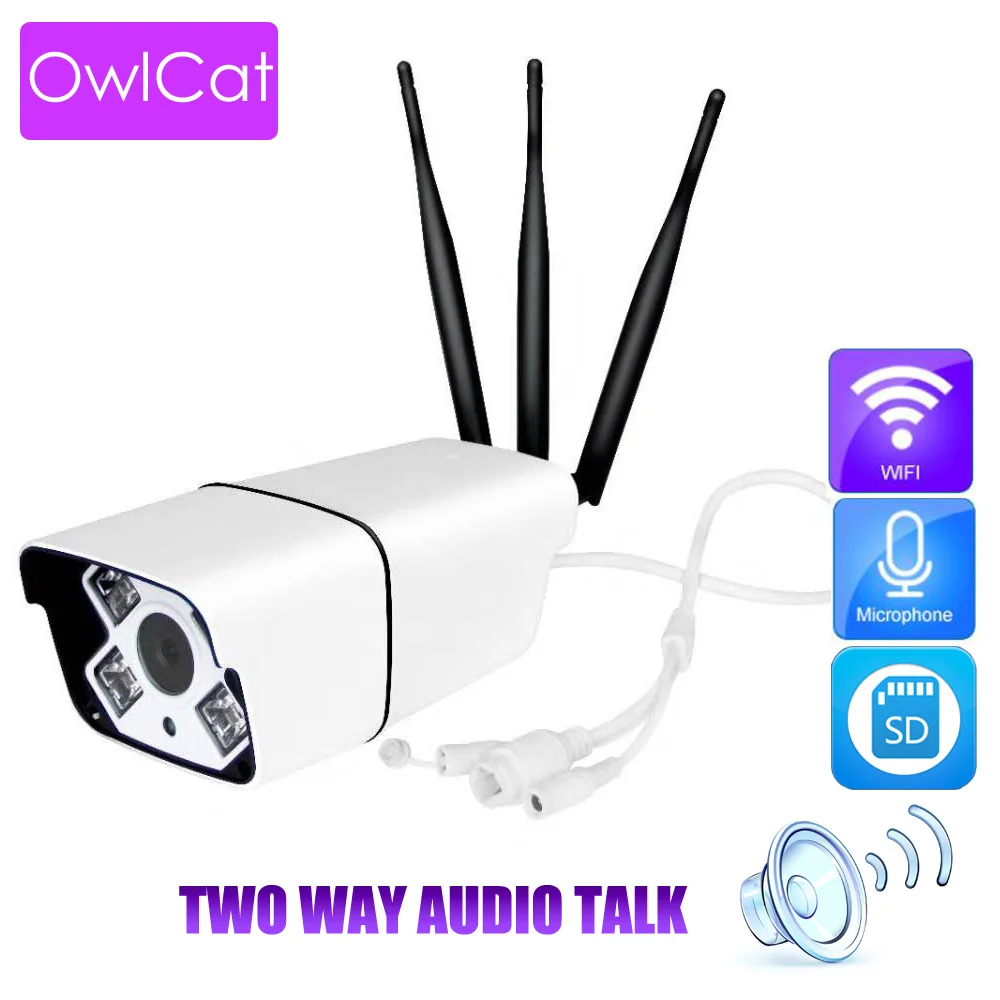 WiFi сетевая ip камера наблюдения 2MP Открытый HD 1080p голосовой Интерком SD хранение