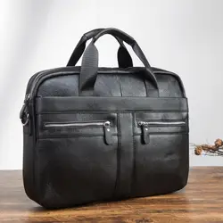 Для мужчин качество кожи под старину Модные Бизнес Портфели 15,6 "чехол для ноутбука атташе сумка-портфель одно плечо сумка 1115b