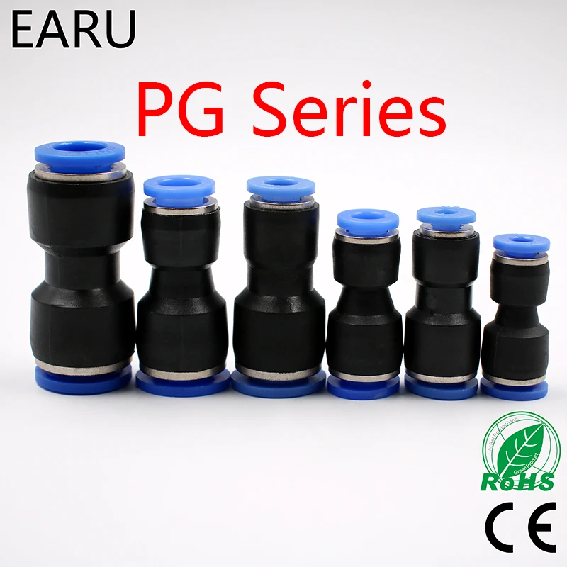5pcs Pg4 6 4 8 6 8 6 10 8 10 8 12 10 12mm Straight Union Reducer Fitting Pneumatic Push To Connect Air Connector Socket Plug Fittings Pneumatic Straight Unionpush To Connect Aliexpress