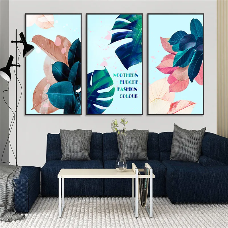 

High-grade brushed metal frame triptych art decoration painting high quality