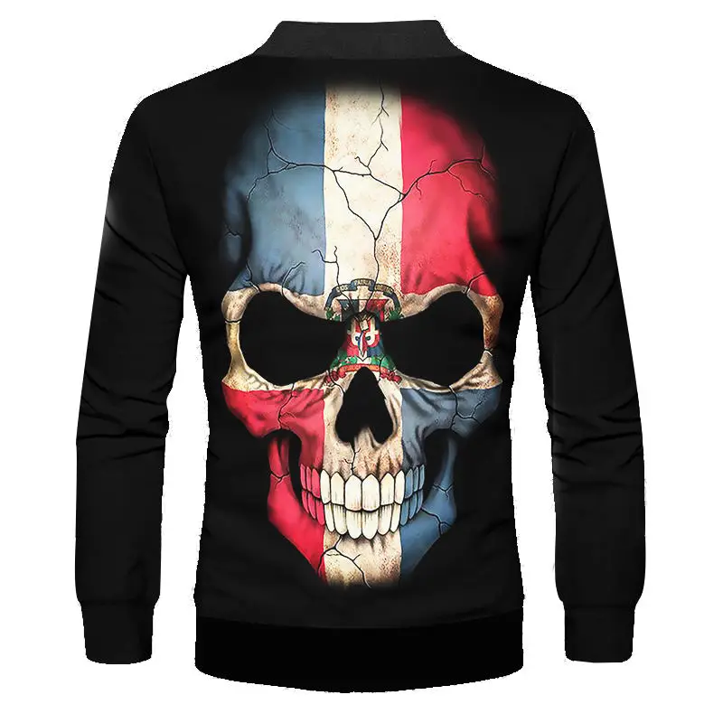 Cool 3D Skull Print Zipper College Jackets Men Women Streetwear Hip Hop Varsity Baseball Jackets Coats Custom Plus Size S-6XL (2)