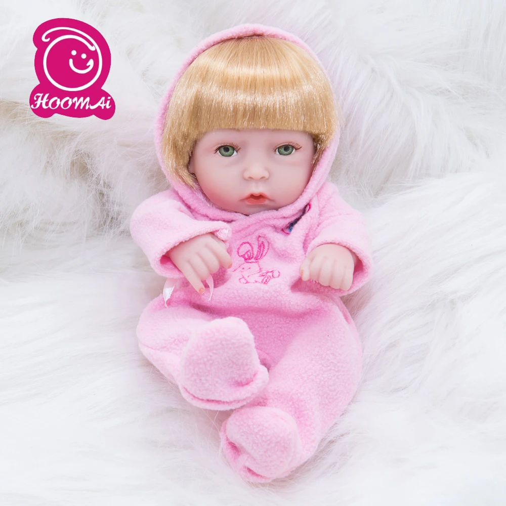 28 см 10 дюймов парик светлые волосы полный Силиконовый Reborn Baby Doll Дети играть дома