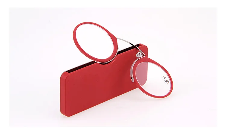 Очки для чтения с креплением на носу+ 1,0 до+ 3,5, портативное устройство для чтения с кошельком SOS, мини-очки для чтения с зажимом, чехол