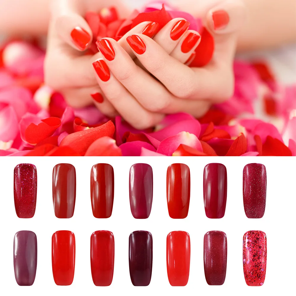 

Smiling Angel Red Gel Nail Polish for French Manicure Nail Tips UV/LED Gel Varnish Long Lasting Soak Off Gel Lacquer Gelpolish