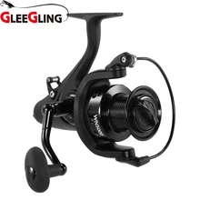 Катушка для спиннинга карпа, 5,1: 1, 12BB, полностью Металлическая проволочная Рыболовная катушка, двойной тормоз, спиннинговое колесо, серия 5000-6000