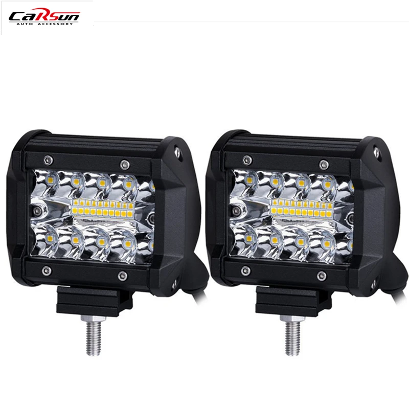 

CARSUN 60W Triple Row LED Light Bar 4 Inch Combo Beam LED Driving Lights Off Road Lighting LED Work Lights For Truck Car Boat