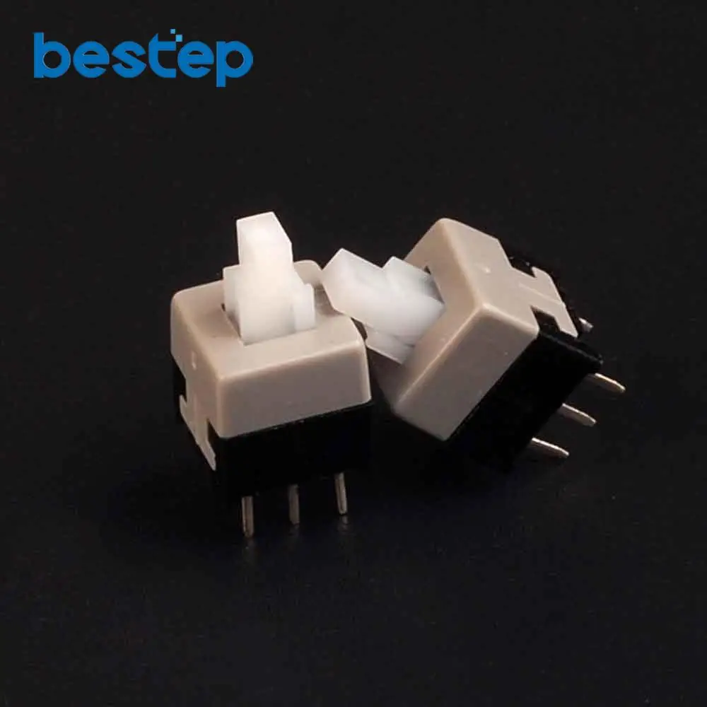 50PCS 8.5mm x 8.5mm Push Tactile Power Micro Switch Self lock On/off Button